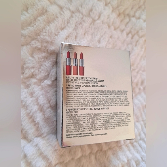 MAC Cosmetics Hail to the Chic Lipstick Trio - Nude, Red, Pink 3-pc Set - Picture 9 of 10